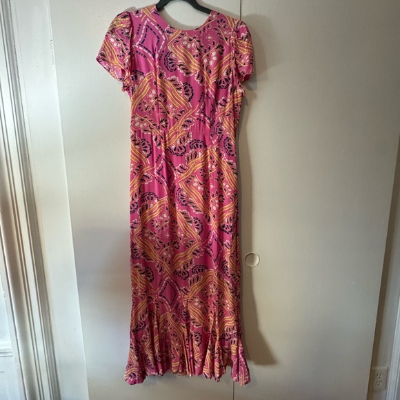 RHODE LULANI DRESS | PINK DIAMOND STITCH | size 6 - Picture 3 of 7